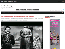Tablet Screenshot of justtamilsongs.com